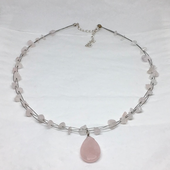Jewelry - Natural Rose Quartz Multi-strand Necklace